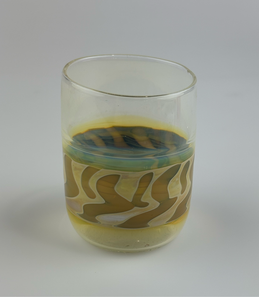 Blue Caramel whiskey glass