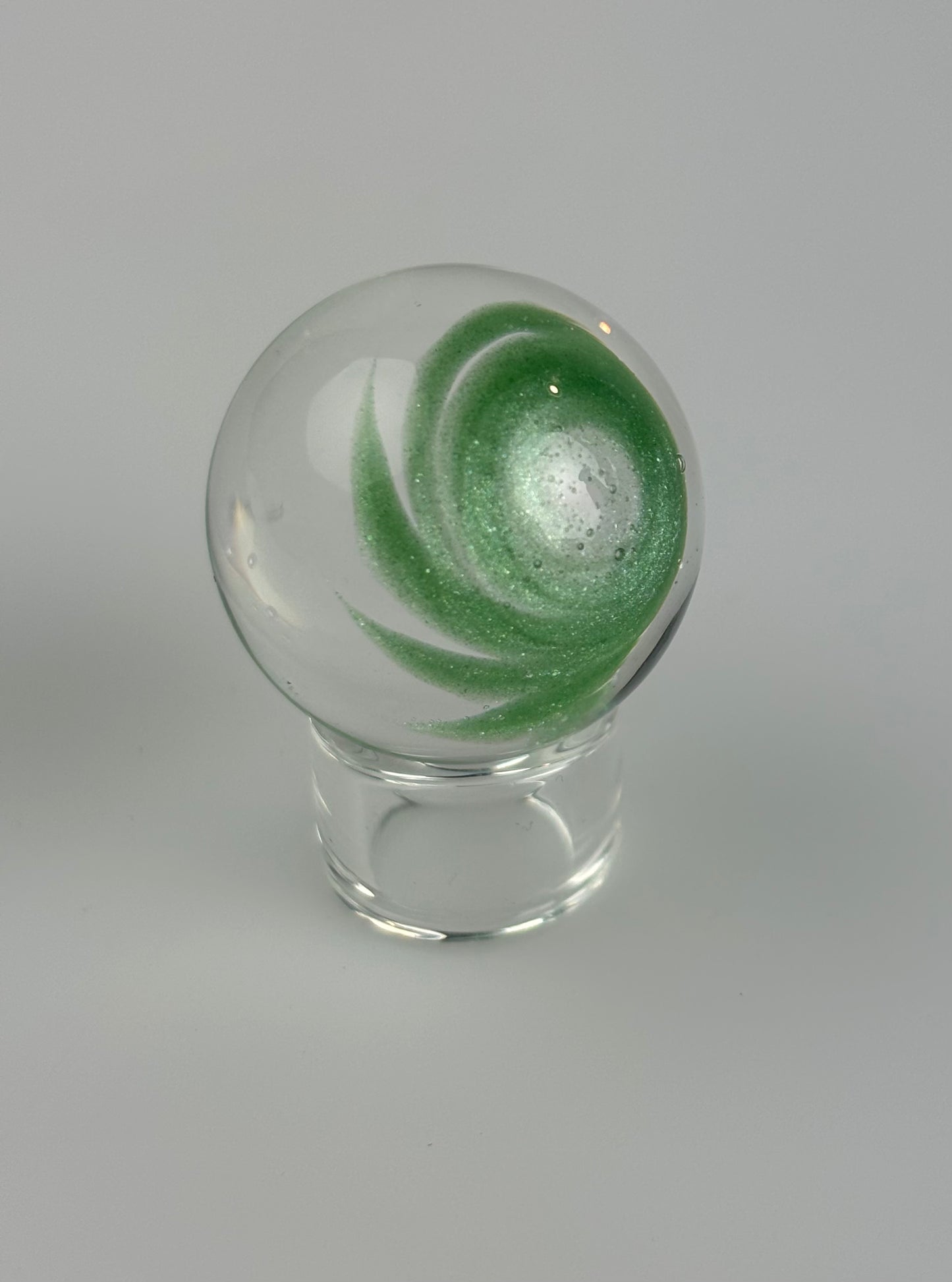 Green Stardust vortex marble