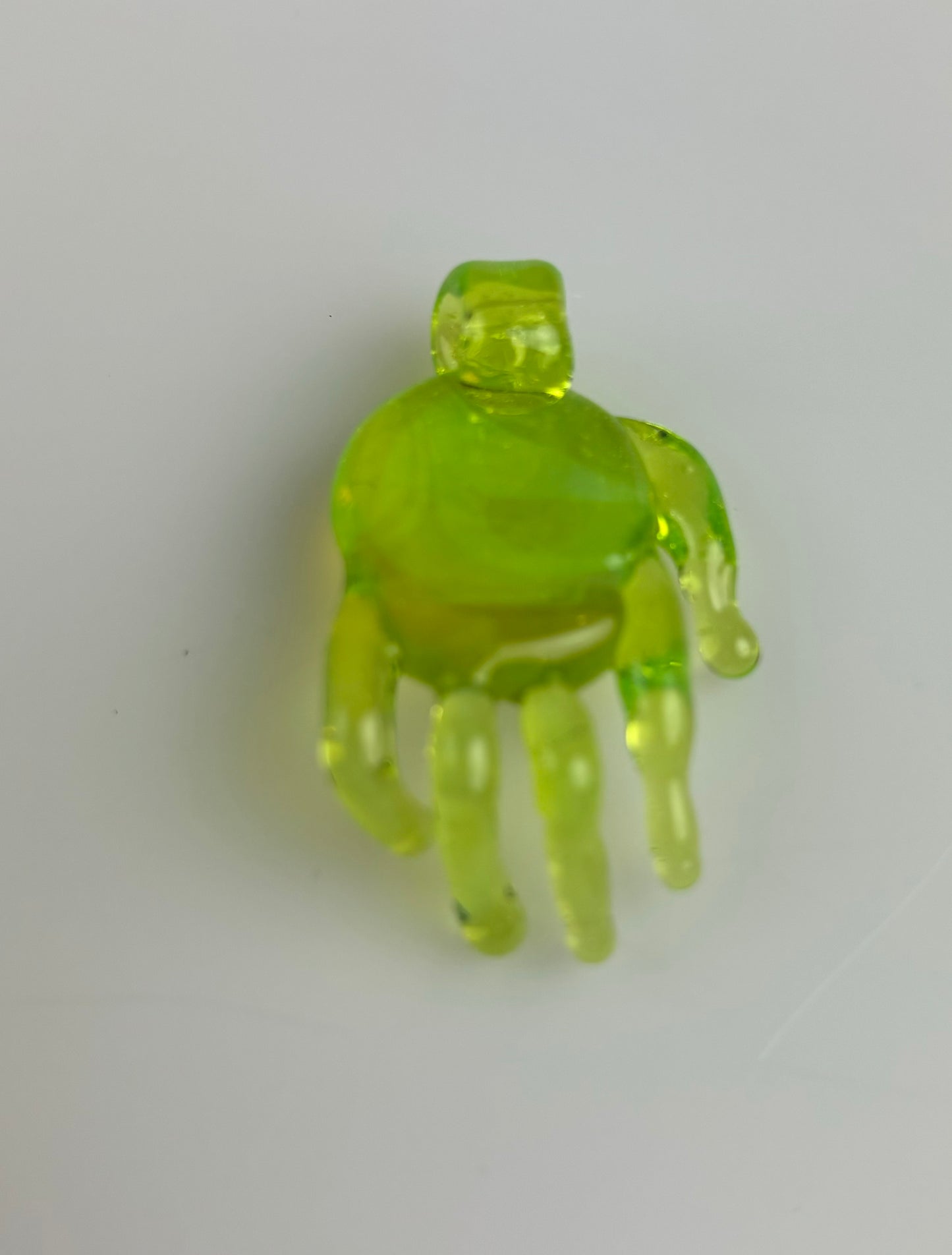 Green Slyme and Illuminati hand pendant (UV Reactive)