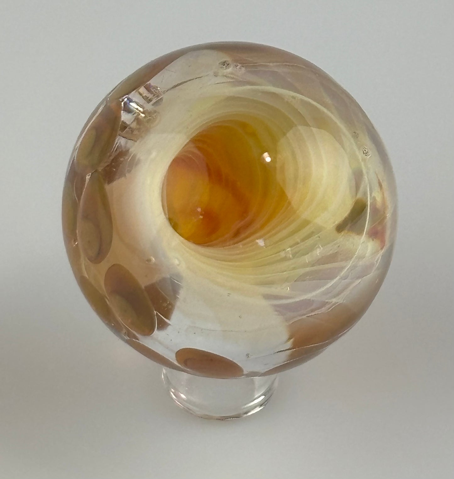 Silver fumed vortex marble