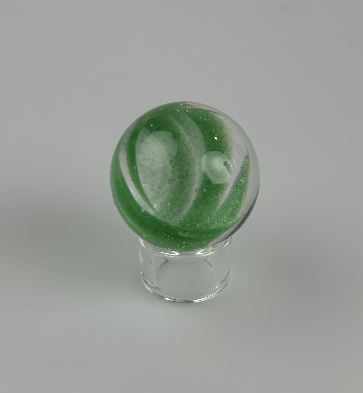 Green Stardust vortex marble