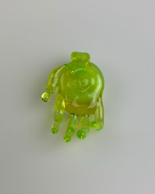 Green Slyme and Illuminati hand pendant (UV Reactive)