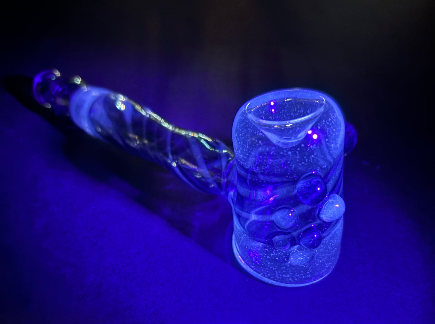 Blu-V and Blue Stardust Cobb pipe  (UV Reactive)