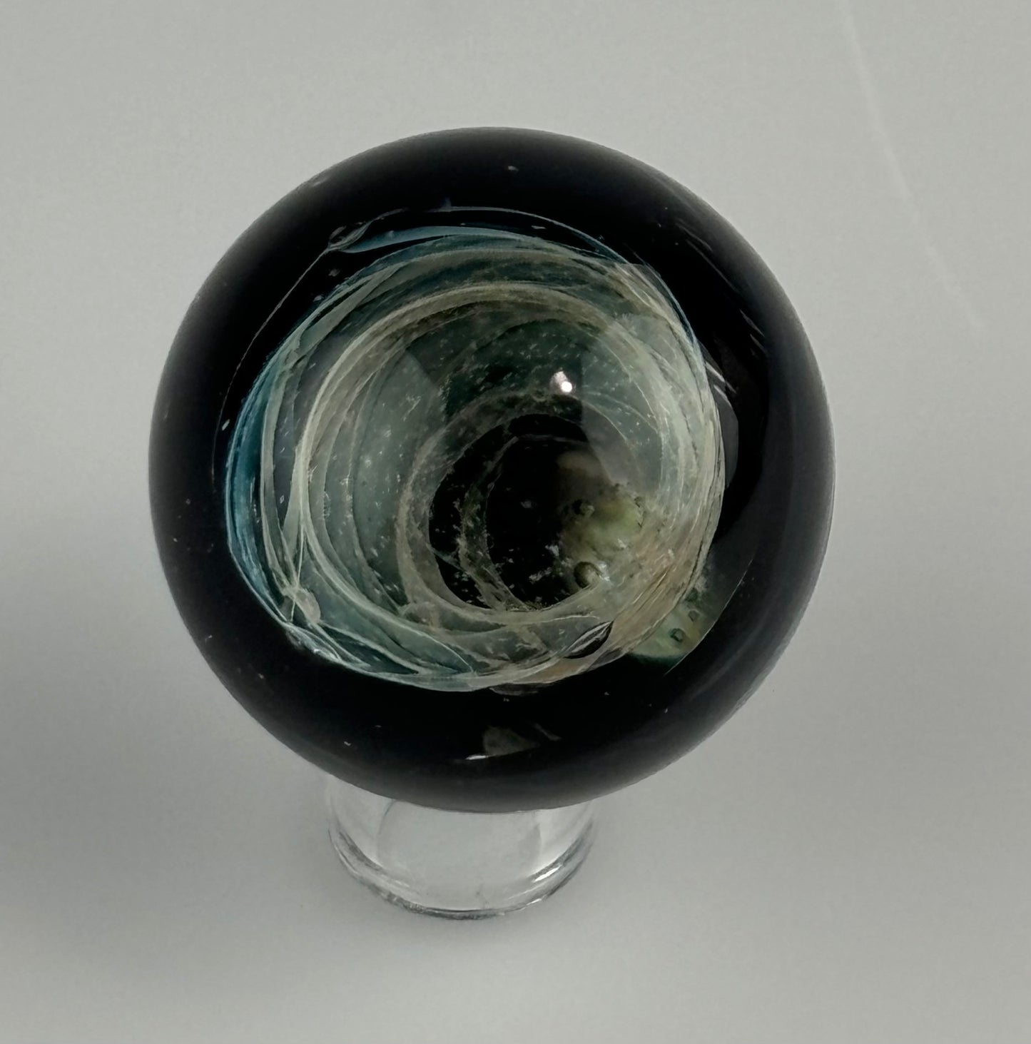 Silver fumed vortex marble