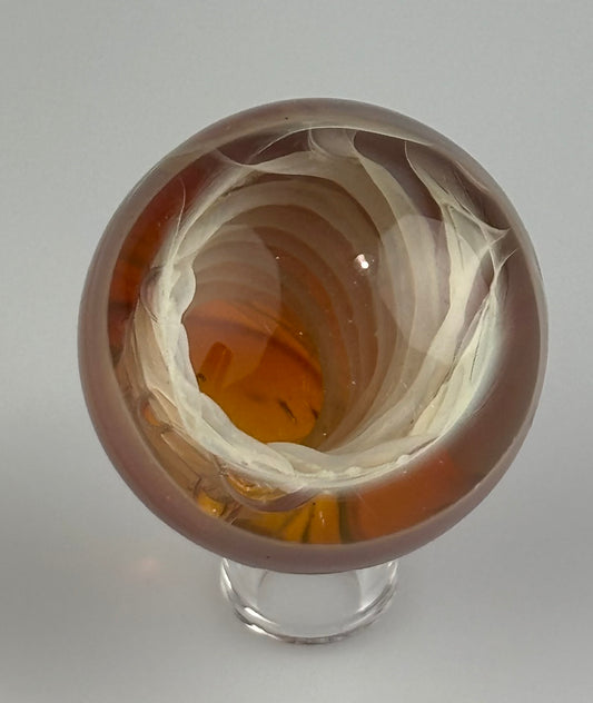 Silver fumed vortex marble